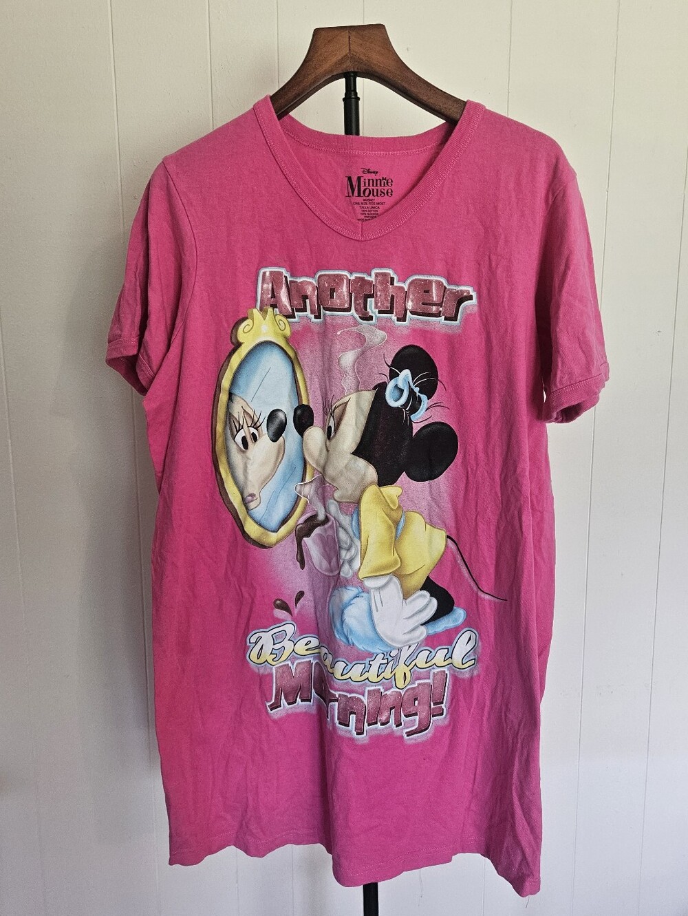 Disney Minnie Mouse "Another Beautiful Morning" Hot Pink Nightgown